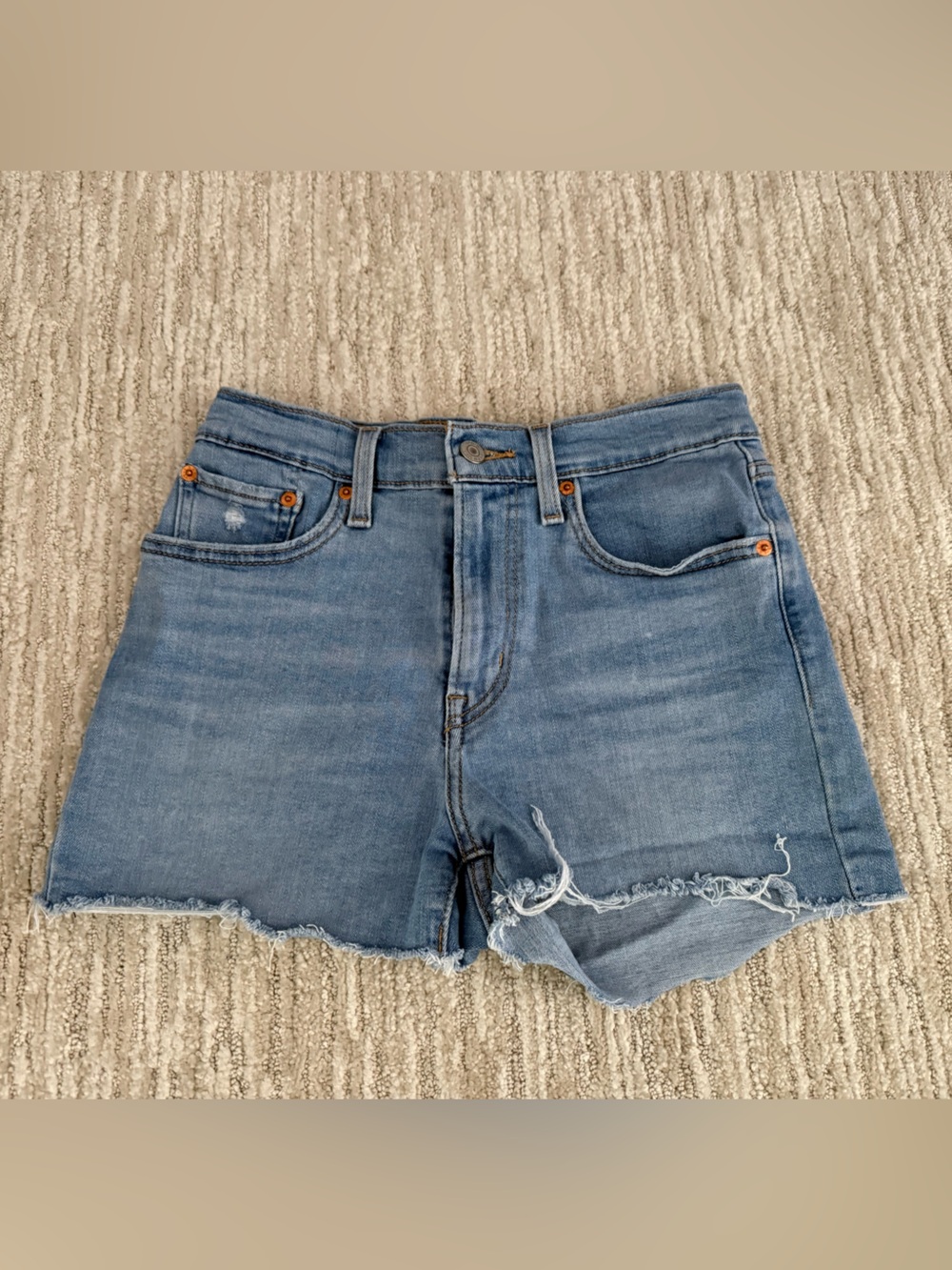 Levi's High Rise Denim Cut Off Shorts Size 27